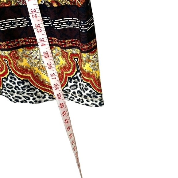 CHICO’S Animal Paisley Medallion Dress Bracelet Flared Long Sleeve US Sz L - Picture 7 of 10